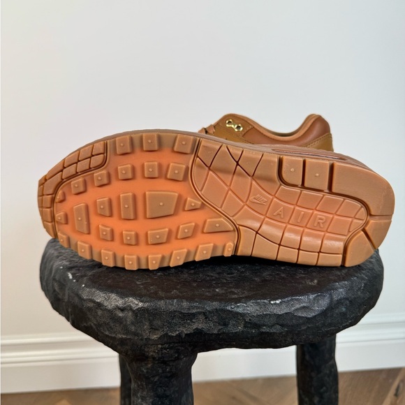 Nike Air Max 1 Premium Brown Leather Monochrome DV 3888-200 Size 8.5 Never Worn - Picture 5 of 8
